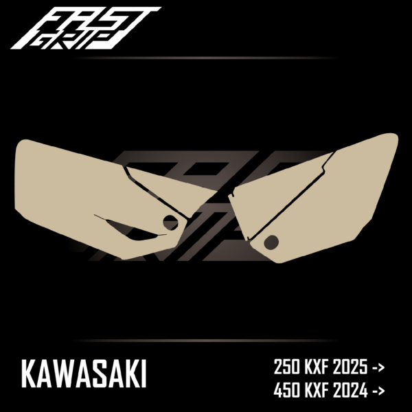 grip protection plaque latérale kawasaki 250 450 kxf 2024 2025 full fast grip motocross