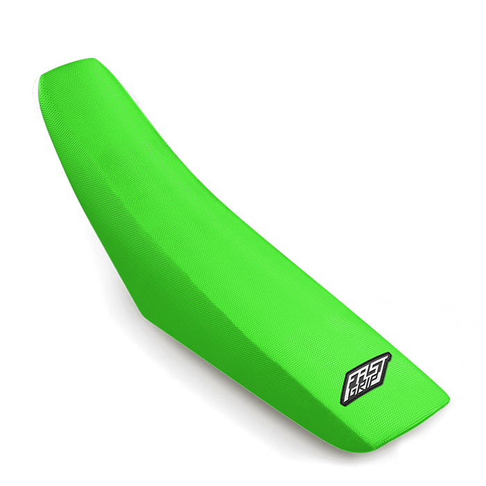 housse de selle kawasaki 250 450 kx kxf 2024 2025 2025 2026 2027 2028 fast grip antidérapante monobloc verte