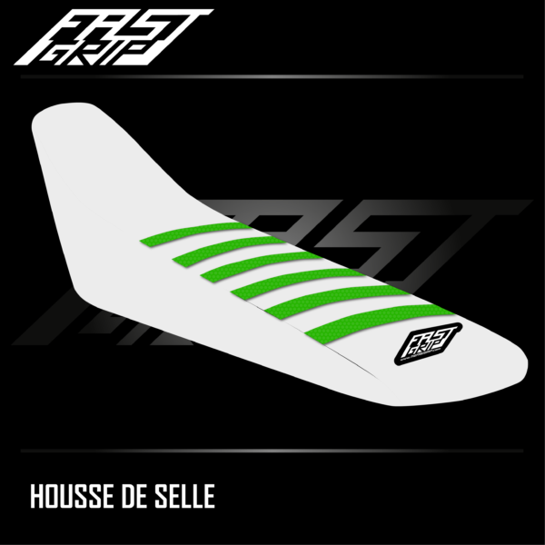 housse de selle kawasaki 450 kxf 2024 seat cover blanche verte_Plan de travail 1