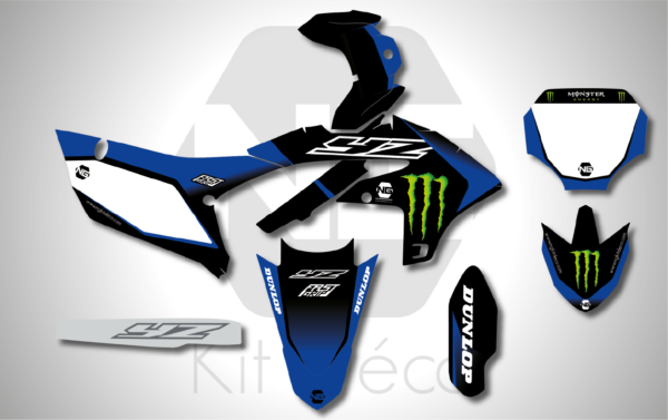 kit déco 250 450 yzf 2023 2024 yamaha motocross ng drag séries mx decals stickers graphics autocollant adhesifs maquette