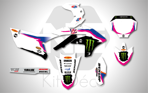 kit déco 250 450 yzf 2023 2024 yamaha motocross ng star racing 50 th anniversaire mx decals stickers graphics autocollant adhesifs maquette