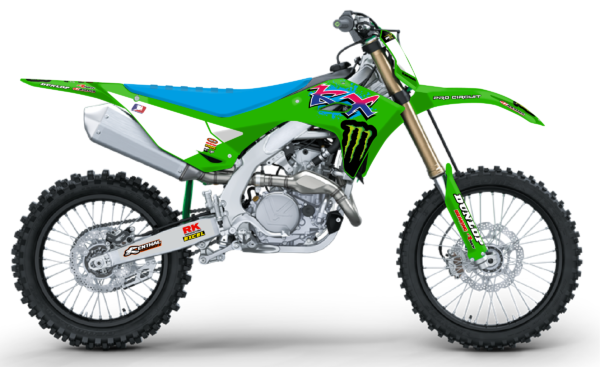 kit déco 450 250 kx kxf 2024 2025 kawasaki motocross ng 50 th anniversary mx decals stickers graphics autocollant adhesifs visuel