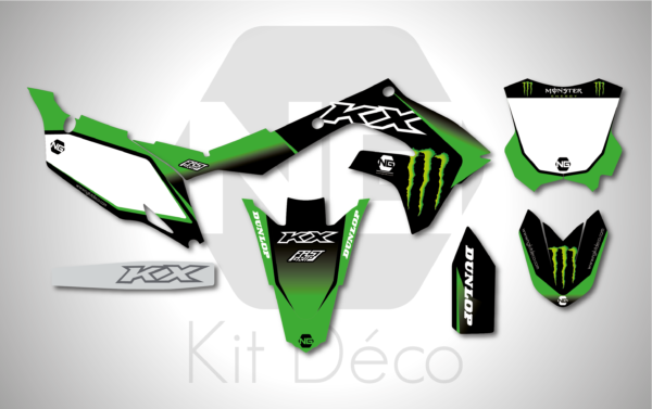 kit déco kawasaki 250 450 kxf 2019 2020 2021 2022 2023 2024 motocross ng drag series mx decals stickers graphics autocollant adhesifs