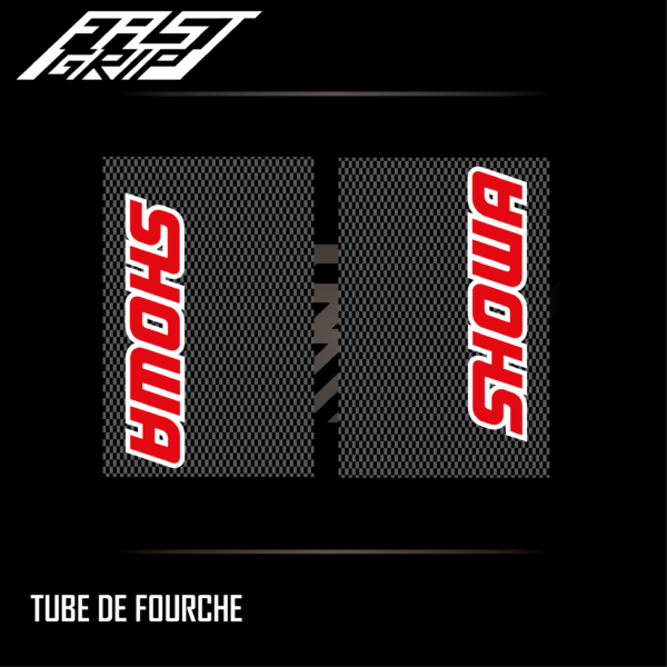 kit stickers motocross enduro showa fond carbone 2_Plan de travail 1
