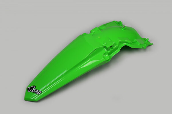 plastique ufo garde boue arrière motocross kawasaki 250 450 kxf 2019 2020 2021 2022 2023 2024 vert