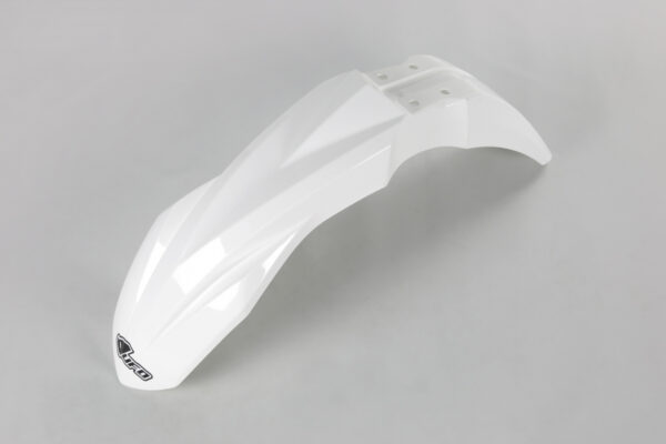 plastique ufo garde boue avant motocross kawasaki 250 450 kxf 2019 2020 2021 2022 2023 2024 blanc