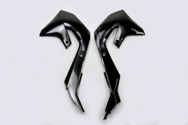 plastique ufo ouies de radiateur motocross kawasaki 250 450 kxf 2019 2020 2021 2022 2023 2024 noir
