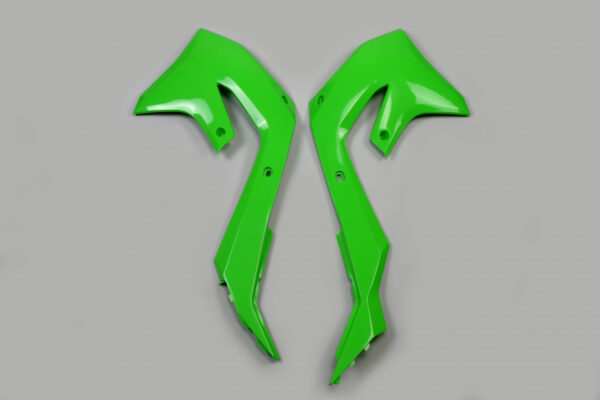 plastique ufo ouies de radiateur motocross kawasaki 250 450 kxf 2019 2020 2021 2022 2023 2024 vert