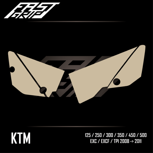 fast grip ktm 125 250 300 350 450 500 exc excf tpi 2008 2009 2010 2011 protections plaques latérales full grip_Plan de travail 1