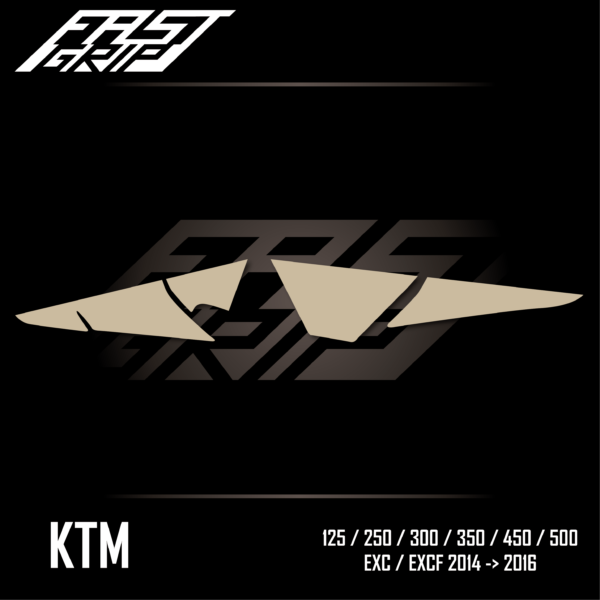 fast grip ktm 125 250 300 350 450 500 exc excf tpi 2014 2015 2016 protections plaques latérales soft grip_Plan de travail 1