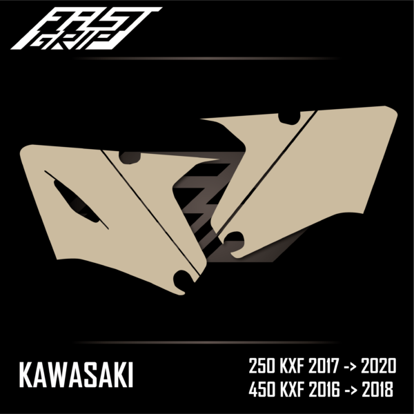 grip plaque latérale kawasaki 450 250 kxf 2016 2017 2018 2019 2020 full fast grip motocross