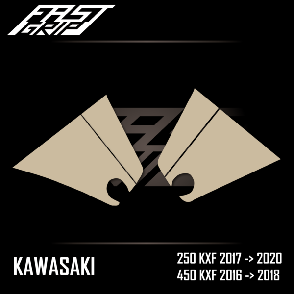 grip plaque latérale kawasaki 450 250 kxf 2016 2017 2018 2019 2020 soft fast grip motocross