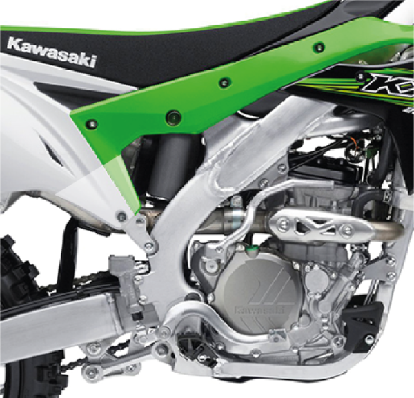 grip plaque latérale kawasaki 450 250 kxf 2016 2017 2018 2019 2020 soft fast grip motocross visuel