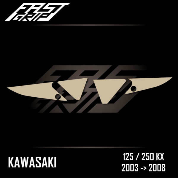 grip plaques latérales kawasaki 125 250 kx 2003 2004 2005 2006 2007 2008 SOFT fast grip protections motocross_Plan de travail 1