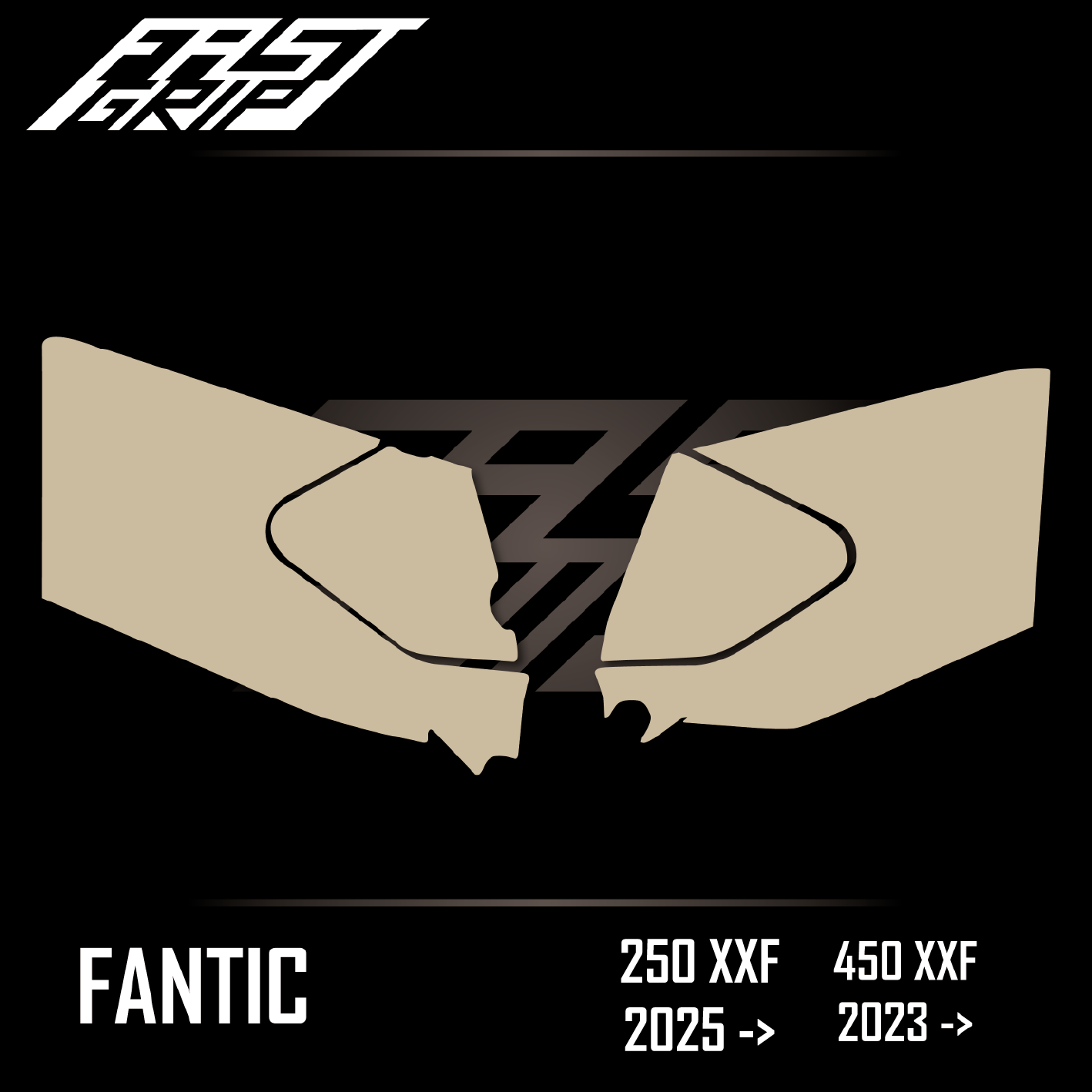 grip protections plaques latérales fantic 250 450 xxf 2023 2024 2025 full fast grip motocross