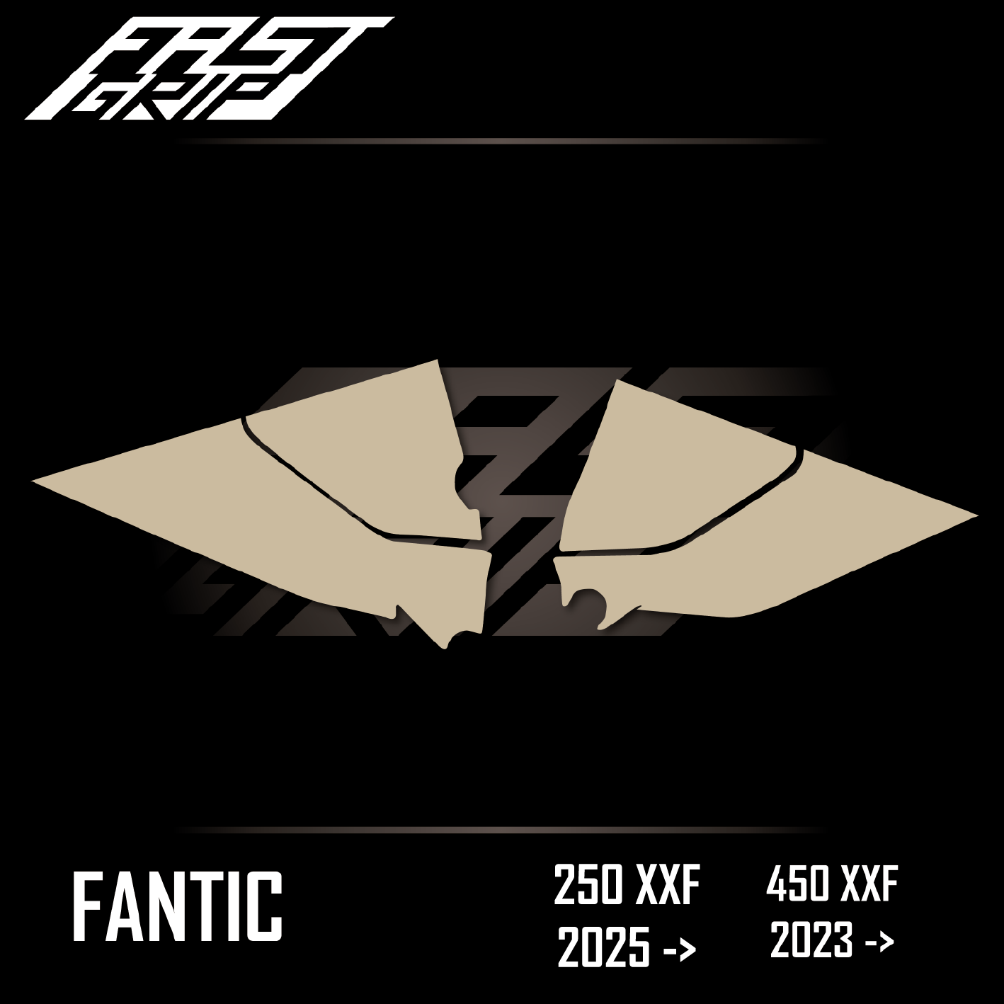 grip protections plaques latérales fantic 250 450 xxf 2023 2024 2025 soft fast grip motocross