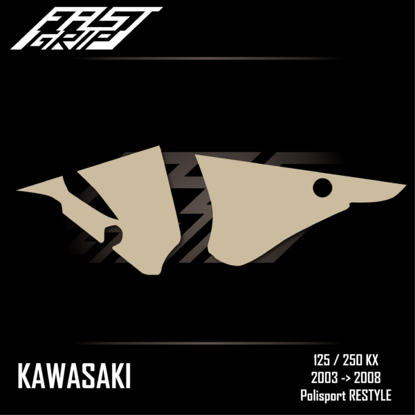 grip protections plaques latérales kawasaki 125 250 kx 2003 2004 2005 2006 2007 2008 polisport restyle SOFT fast grip motocross_Plan de travail 1