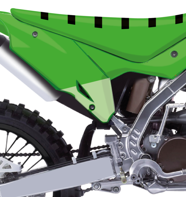 grip protections plaques latérales kawasaki 125 250 kx 2003 2004 2005 2006 2007 2008 restyle SOFT fast grip motocross visu_Plan de travail 1