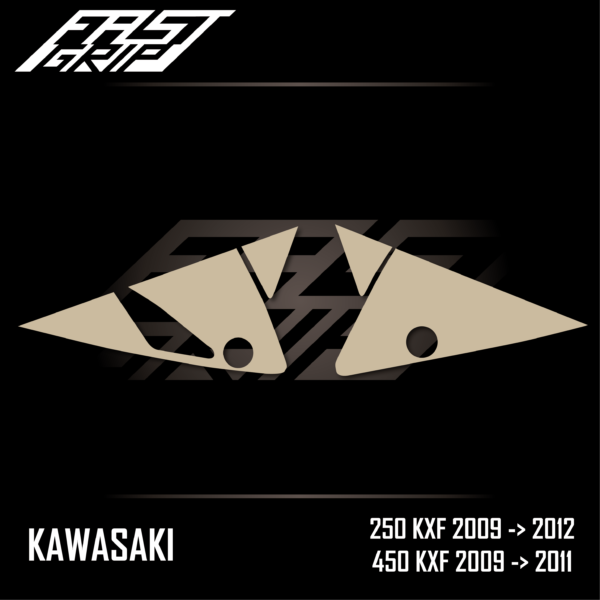 grip protections plaques latérales kawasaki 250 450 kxf 2009 2010 2011 2012 soft fast grip motocross_Plan de travail 1