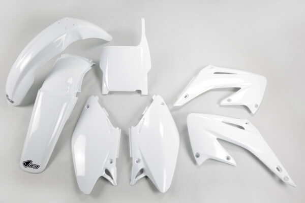 kit plastique ufo honda complet 125 250 cr 2002 2003 2004 2005 2006 2007 2008 2009 2010 2011 2012 motocross blanc
