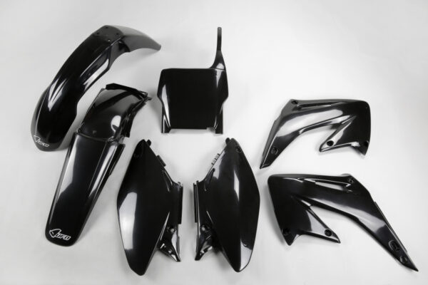 kit plastique ufo honda complet 125 250 cr 2002 2003 2004 2005 2006 2007 2008 2009 2010 2011 2012 motocross noir