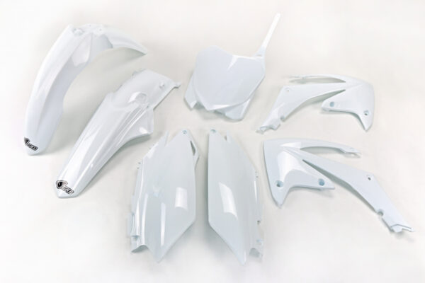 kit plastique ufo honda complet 250 450 crf 2009 2010 2011 2012 2013 motocross blanc
