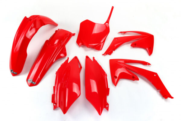 kit plastique ufo honda complet 250 450 crf 2009 2010 2011 2012 2013 motocross rouge