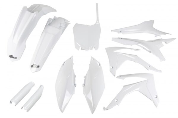 kit plastique ufo honda complet 250 450 crf 2013 2014 2015 2016 2017 motocross blanc