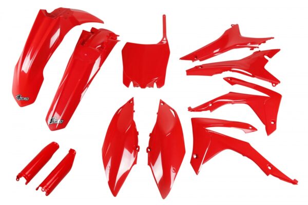 kit plastique ufo honda complet 250 450 crf 2013 2014 2015 2016 2017 motocross rouge