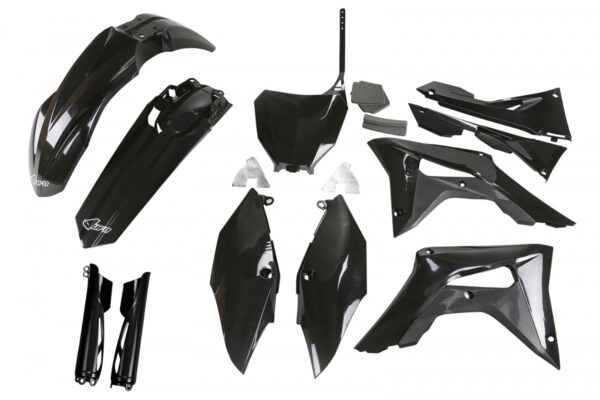 kit plastique ufo honda complet 250 450 crf 2017 2018 2019 2020 2021 motocross noir