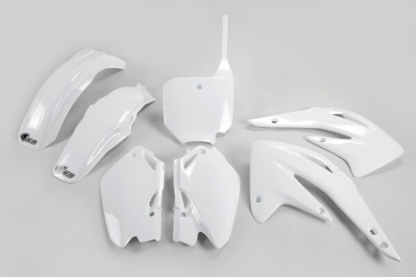 kit plastique ufo honda complet 85 cr 2003 2004 2005 2006 2007 2008 2009 2010 2011 2012 motocross blanc