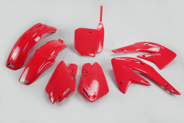 kit plastique ufo honda complet 85 cr 2003 2004 2005 2006 2007 2008 2009 2010 2011 2012 motocross rouge