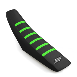 housse de selle kawasaki 125 250 kx 1999 2000 2001 2002 fast grip antidérapante noire verte
