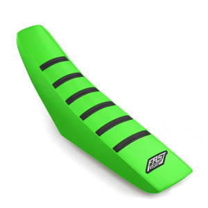 housse de selle kawasaki 125 250 kx 1999 2000 2001 2002 fast grip antidérapante verte noire