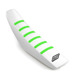 housse de selle kawasaki 125 250 kx 2003 2004 2005 2006 2007 2008 fast grip antidérapante blanche verte