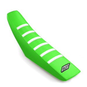 housse de selle kawasaki 125 250 kx 2003 2004 2005 2006 2007 2008 fast grip antidérapante verte blanche