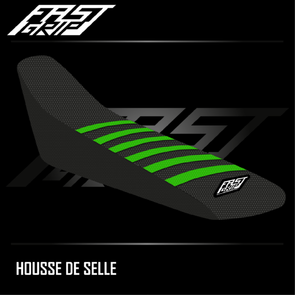 housse de selle kawasaki 125 250 kx 2003 2004 2005 2006 2007 2008 seat cover noire verte