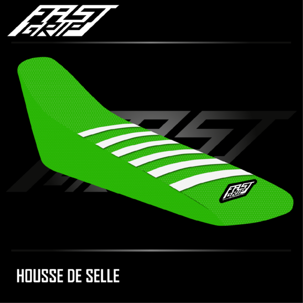 housse de selle kawasaki 125 250 kx 2003 2004 2005 2006 2007 2008 seat cover verte blanche