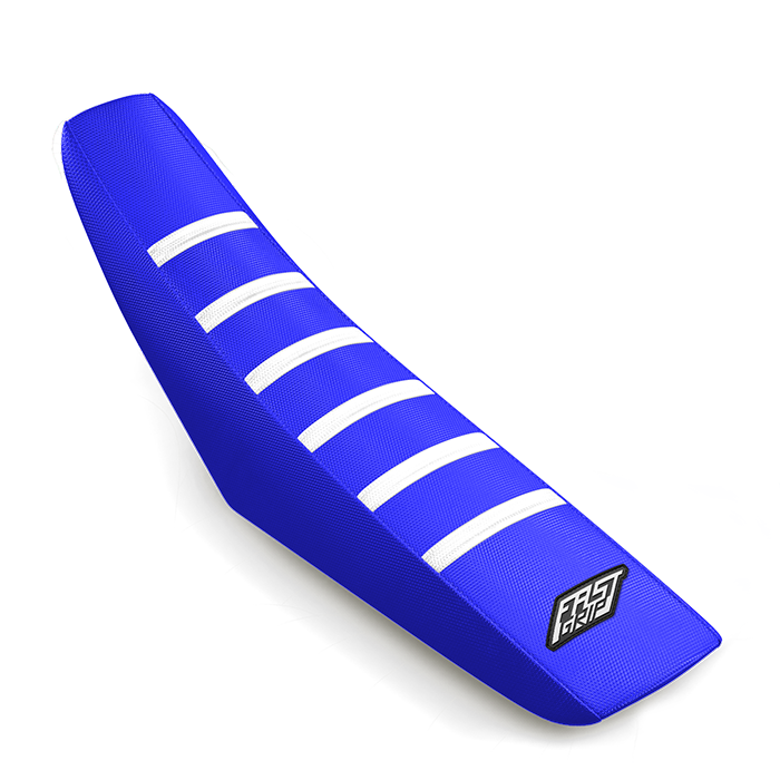 housse de selle yamaha 125 250 yz 2022 2023 2024 2025 2026 2027 2028 bleu blanche fast grip antidérapant seat cover