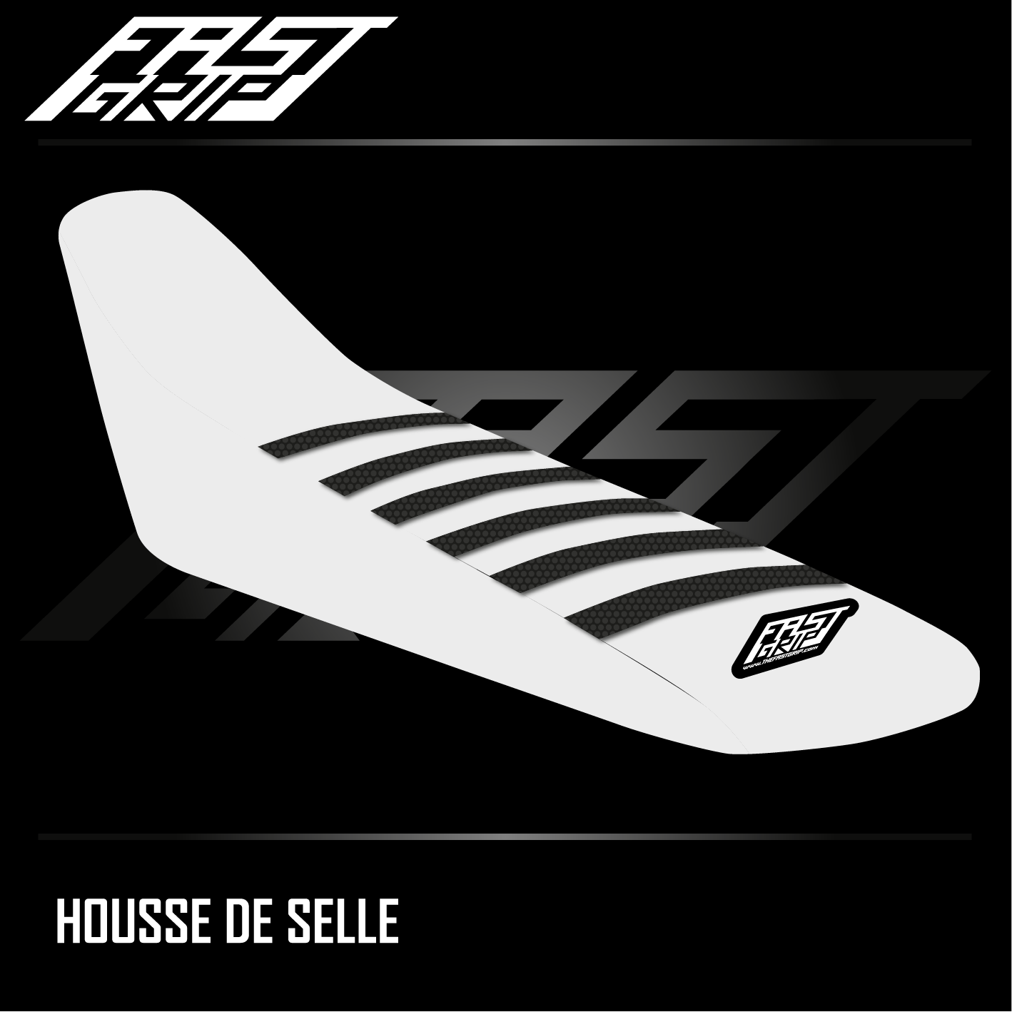 housse de selle yamaha 65 yz 2018 2019 2020 2021 2022 2023 2024 motocross seat cover blanche noire_Plan de travail 1