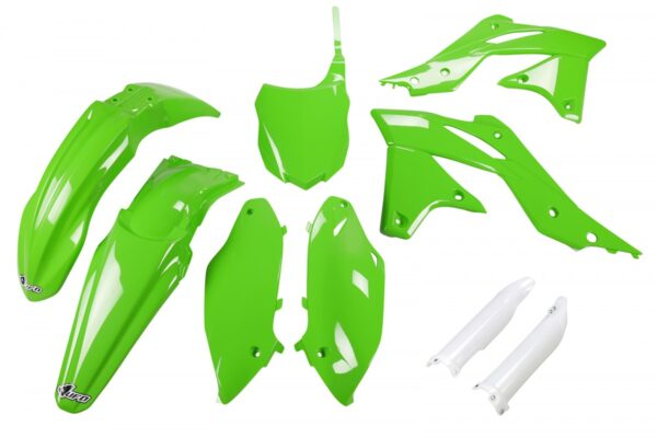 kit plastique 250 450 kxf 2012 2013 2014 2015 kawasaki complet ufo vert