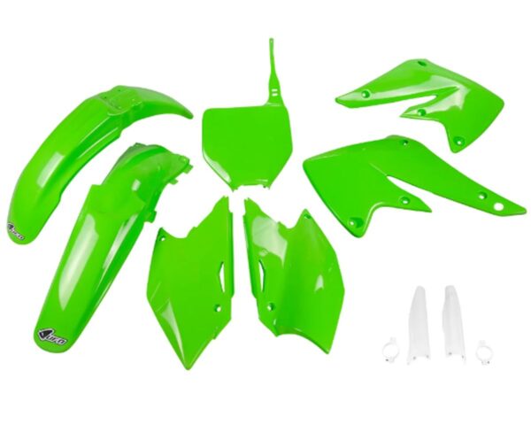 kit plastique 250 kxf 2004 2005 kawasaki complet ufo vert