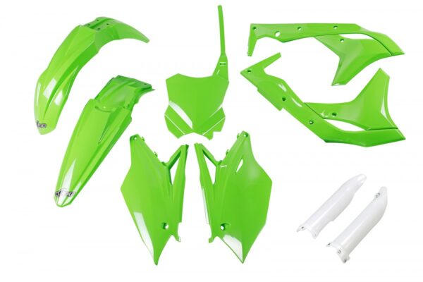 kit plastique 250 kxf 2017 2018 2019 2020 kawasaki complet ufo vert