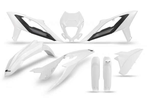 kit plastique beta 125 200 250 300 350 390 430 480 rr 2023 2024 kit complet ufo blanc