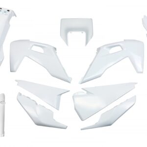 kit plastique husqvarna 125 250 300 350 450 501 te fe 2020 2021 2022 2023 kit complet enduro ufo blanc