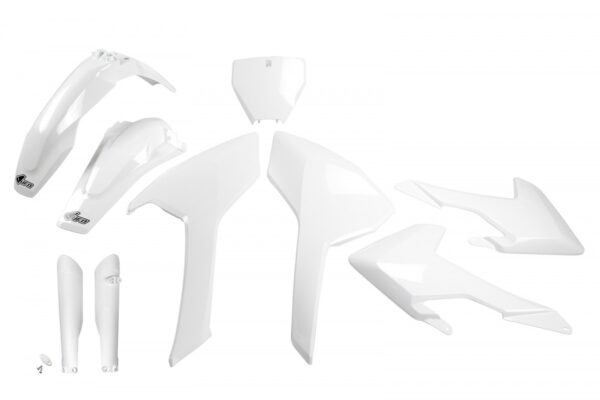kit plastique husqvarna 125 250 350 450 fc tc 2016 2017 2018 kit complet ufo blanc