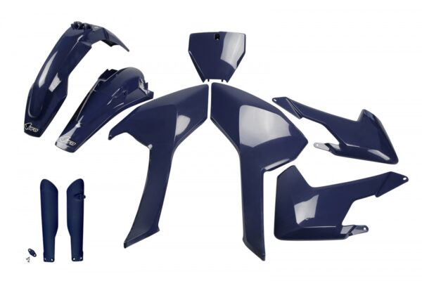 kit plastique husqvarna 125 250 350 450 fc tc 2016 2017 2018 kit complet ufo bleu