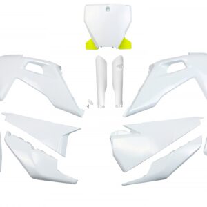 kit plastique husqvarna 125 250 350 450 fc tc 2019 2020 2021 2022 kit complet ufo blanc