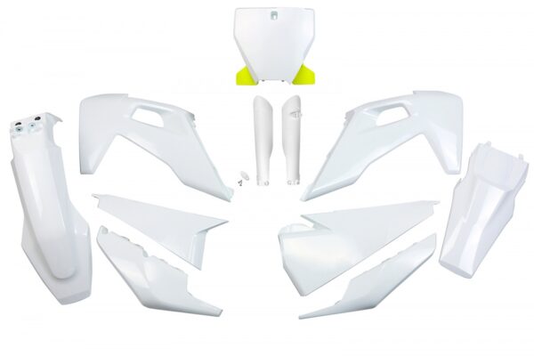 kit plastique husqvarna 125 250 350 450 fc tc 2019 2020 2021 2022 kit complet ufo blanc