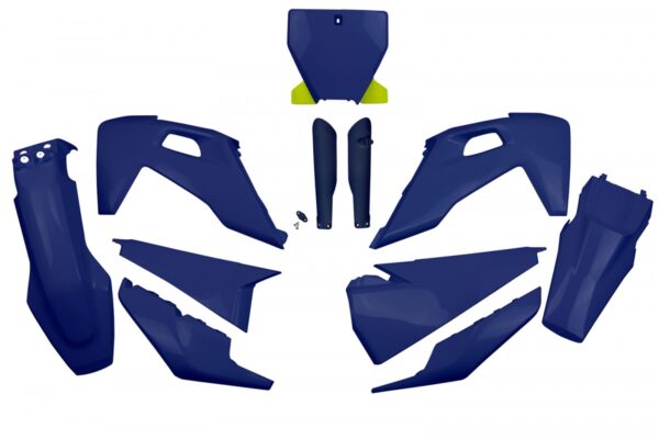 kit plastique husqvarna 125 250 350 450 fc tc 2019 2020 2021 2022 kit complet ufo bleu